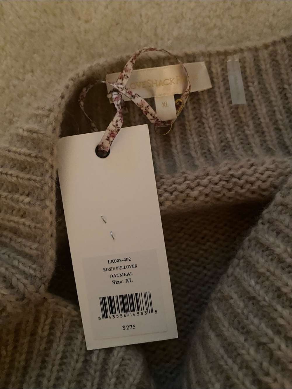 Love shack fancy XL NWT Rosie pullover sweater - Picture 6 of 8